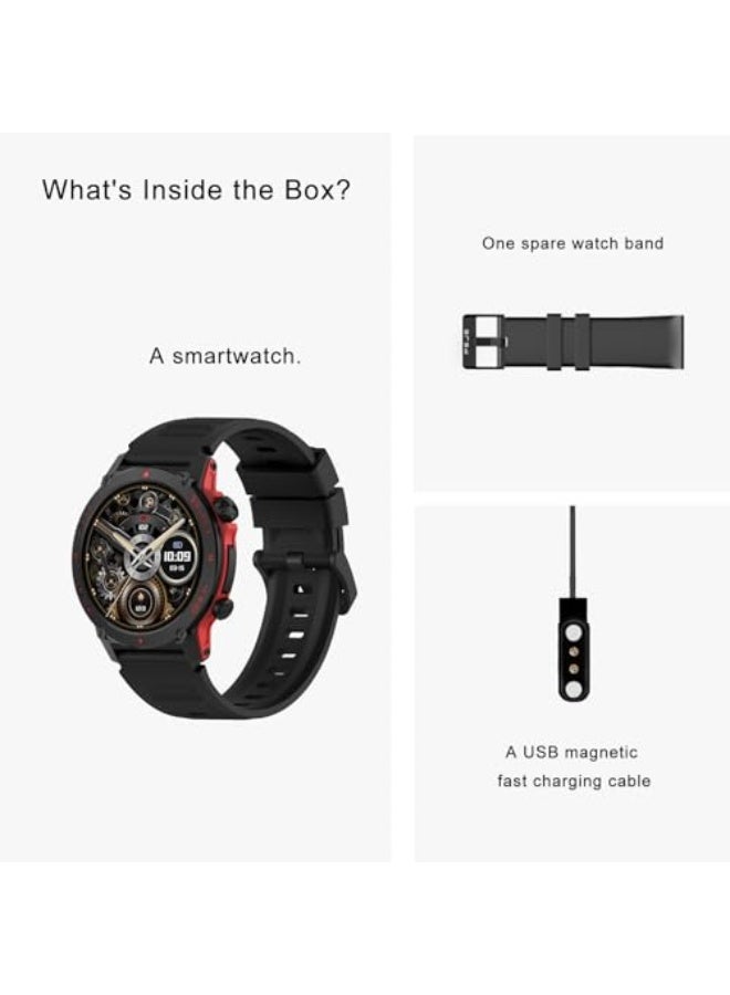 Smartwatch (calls received/made), men's smartwatch, 1.43-inch AMOLED display, supports over 120 sports modes, IP68 water resistance, compatible with iOS and Android systems. (Silver) - Image 4