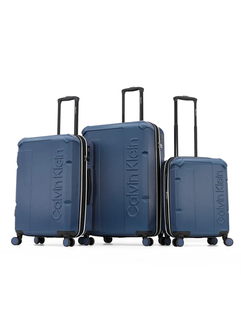 كالفن كلاين Calvin Klein 3-Piece Hardshell Luggage Set with Spinner Wheels, TSA Lock - Expandable Suitcase Trolley for Travel