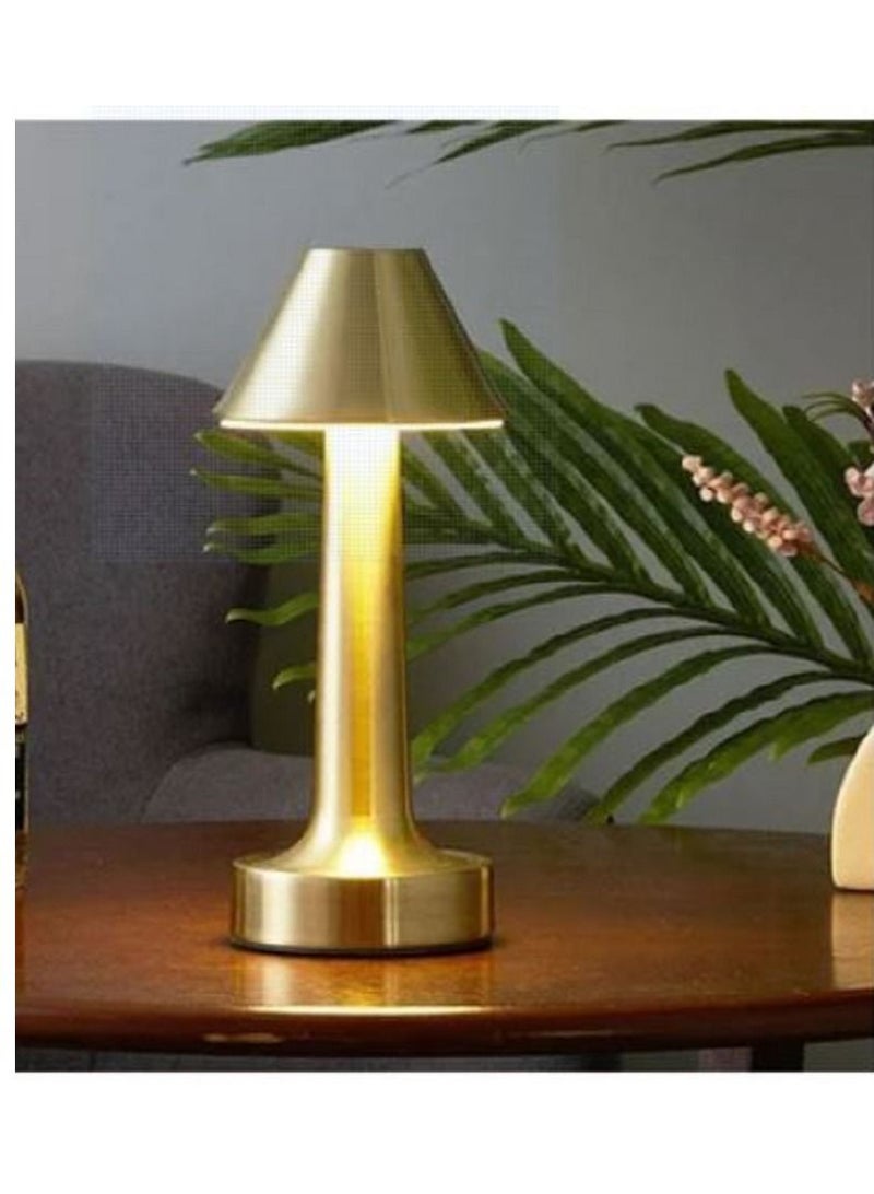 PRIMO PLUS Classic Minimalist Gold Wireless Table Lamp - Touch Sensor LED Desk Lamp, Rechargeable Nightlight for Bedrooms, Home Offices, and Living Rooms. - Image 3