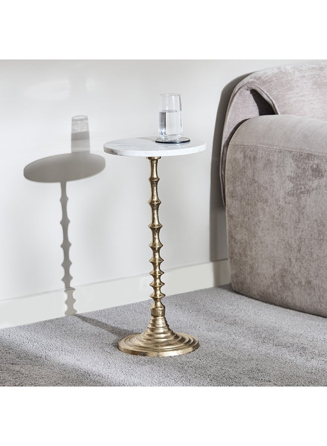 Home Box Roma Marble Top Accent Table 30 x 62 x 30 cm  - Image 1