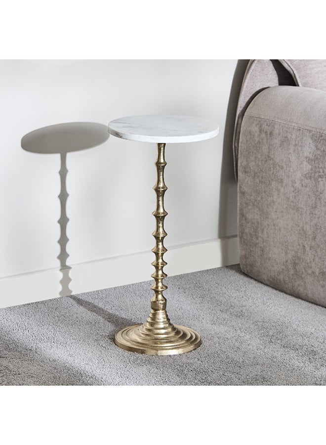 Home Box Roma Marble Top Accent Table 30 x 62 x 30 cm  - Image 2
