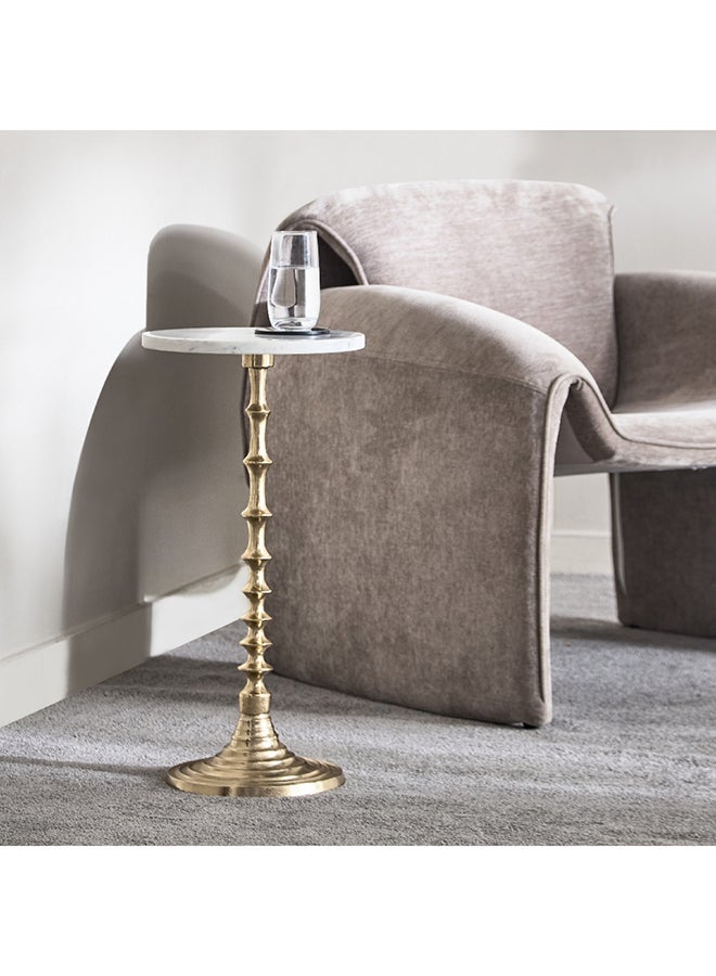Home Box Roma Marble Top Accent Table 30 x 62 x 30 cm  - Image 5