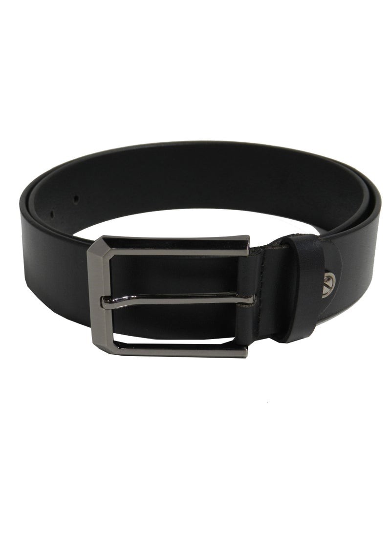 LAVERI LEATHER GENUINE LEATHER 40 MM FORMAL AND CASUAL BLACK BELT FOR MENS - Image 3