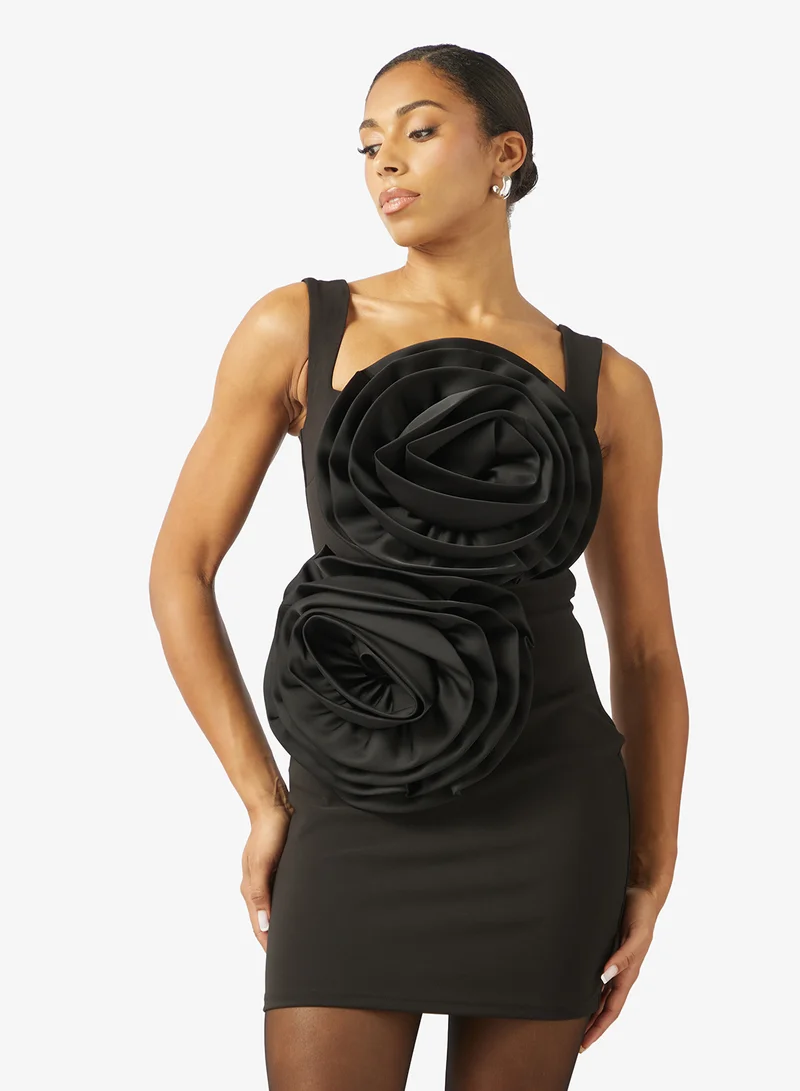 PRETTY LAVISH Rowena Corsage Mini Dress