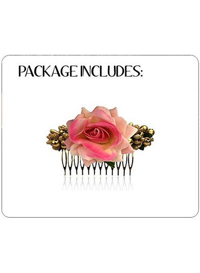 Hair Flare - Plastic Hair Accessories For Women 1941 Pins Artificial Flowers Accessories For Weddings (Baby Pink) For Women & Girls Pack Of 1 - Image 1