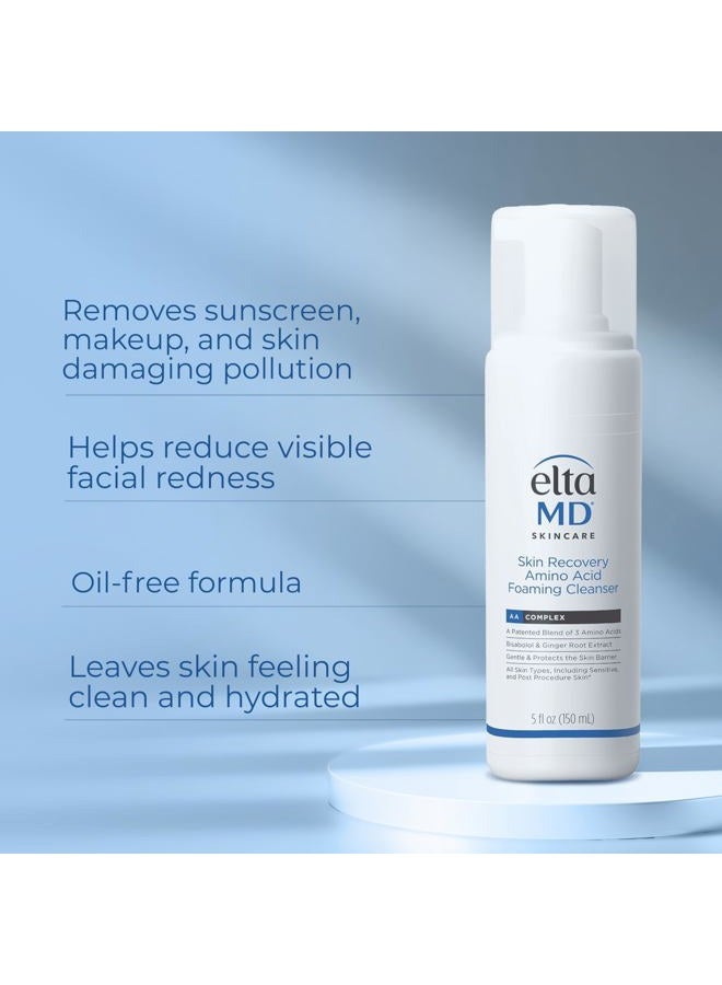 EltaMD Skin Recovery Amino Acid Foaming Cleanser, Gentle Face Cleanser for Sensitive Skin, Proven to Gently Remove Makeup and Sunscreen,Fragrance Free and Noncomedogenic, Foaming Face Wash, 5 oz - Image 2