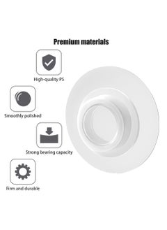 Excefore Self Adhesive Telescopic Rod Holder, Mounted-Free Shower Curtain Pole Support, No Drilling Clothes Bar Bracket, Multipurpose Tension Retainer, Non Displacement, Strong Bearing, Capacity, 4pcs  - Image 2