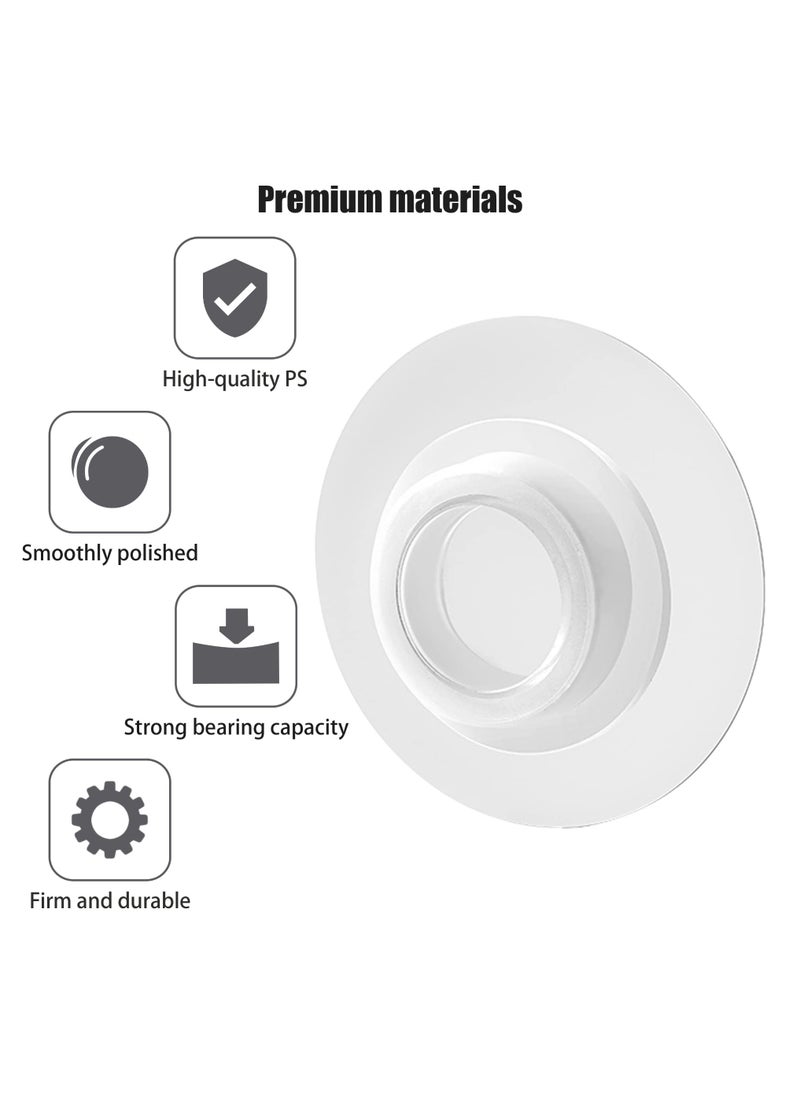 Excefore - Self Adhesive Telescopic Rod Holder, Mounted-Free Shower Curtain Pole Support, No Drilling Clothes Bar Bracket, Multipurpose Tension Retainer, Non Displacement, Strong Bearing, Capacity, 4pcs - Image 1