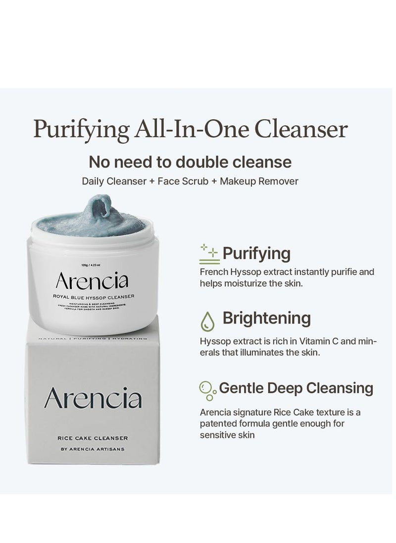 arencia Hyssop Brightening & Deep-Cleansing Face Scrub & Exfoliator - All Skin Types, For Sebaceous Filaments & Blackheads (4.23oz)  - Image 3