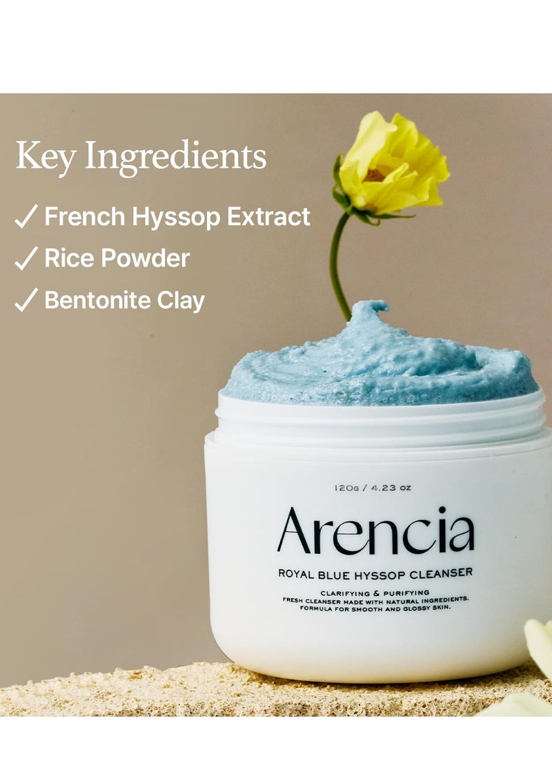 arencia Hyssop Brightening & Deep-Cleansing Face Scrub & Exfoliator - All Skin Types, For Sebaceous Filaments & Blackheads (4.23oz)  - Image 4