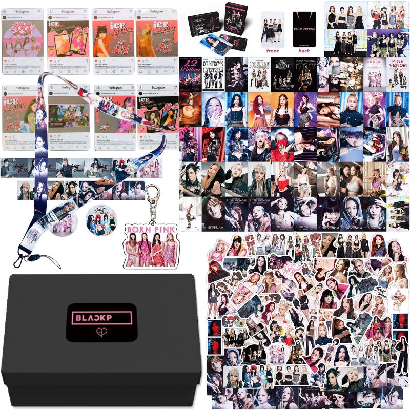 KPOPBP 159 Pcs Born Pink Album Gift Box Set Blink Fans Gift Merchandise Photocards Birthdays Party Decorations Kpop Lanyard Stickers - Image 1