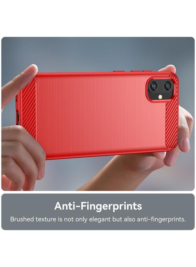 S-TOP Case For Samsung Galaxy A05 Brushed Texture Carbon Fiber TPU Phone Case - Image 5