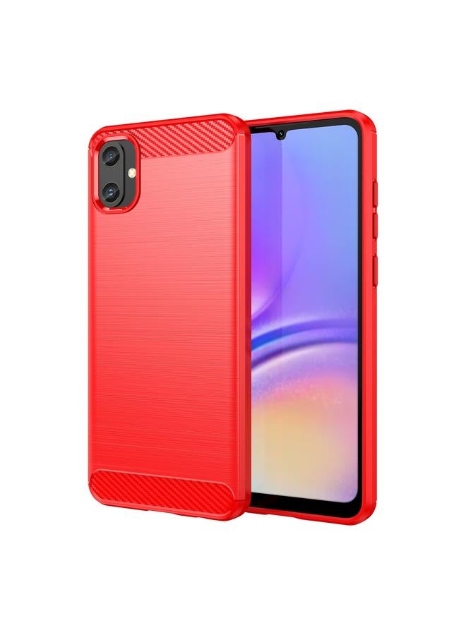 S-TOP Case For Samsung Galaxy A05 Brushed Texture Carbon Fiber TPU Phone Case - Image 1