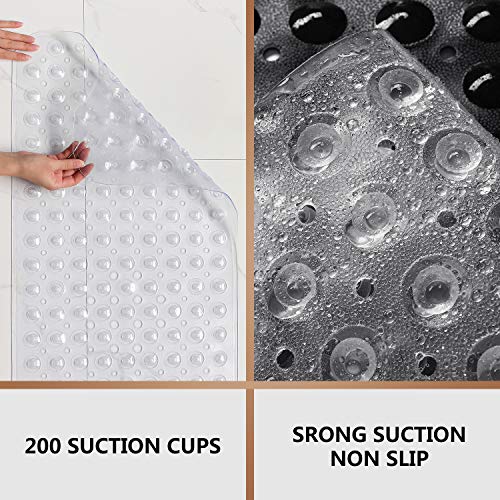 Sheepping Upgrade Baby Bath Mat Non Slip Extra Long Bathtub Mat for Kids 40 X 16 Inch - Eco Friendly Bath Tub Mat with 200 Big Suction Cups,Machine Washable Shower Mat,Clear - Image 3