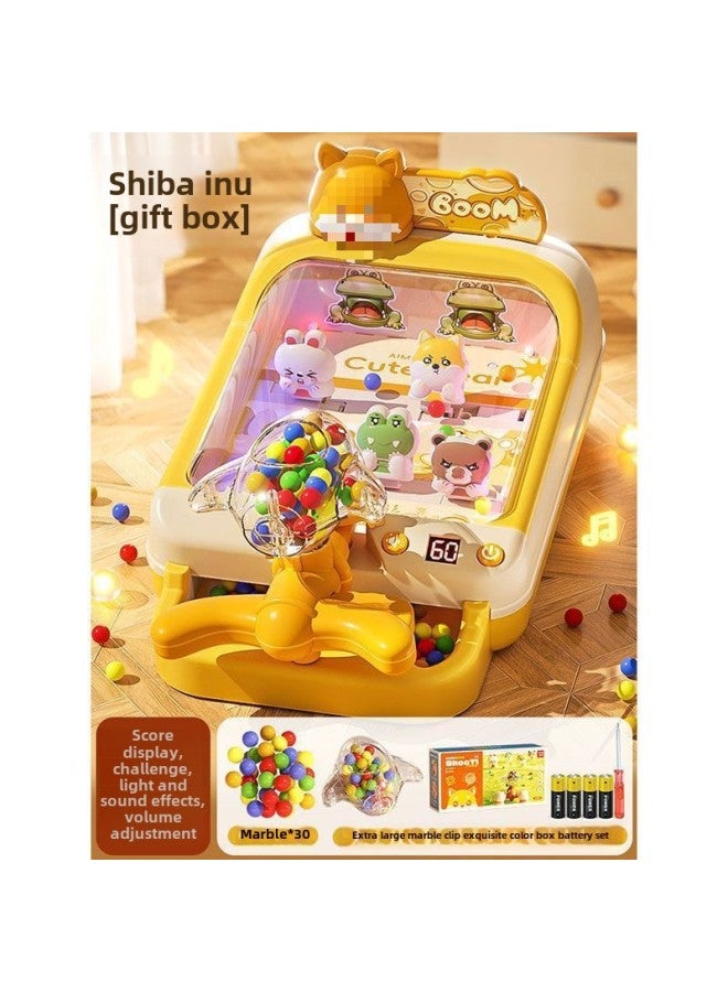 2025 Electric Pinball Machine Shooting Game Machine Beads Puzzle Concentration Parent-child-Specification:[exquisite Gift Box] Yellow Shiba Inu Pinball Machine 30 Beads-battery Version - Image 1