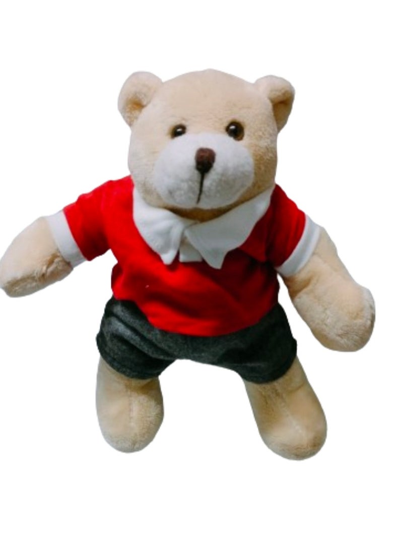 فيتاشيلي دمية دب محشوة مقاس 10 بوصات، دمية دب لطيفة من القطيفة الناعمة للأولاد والبنات (بيج) - Image 1