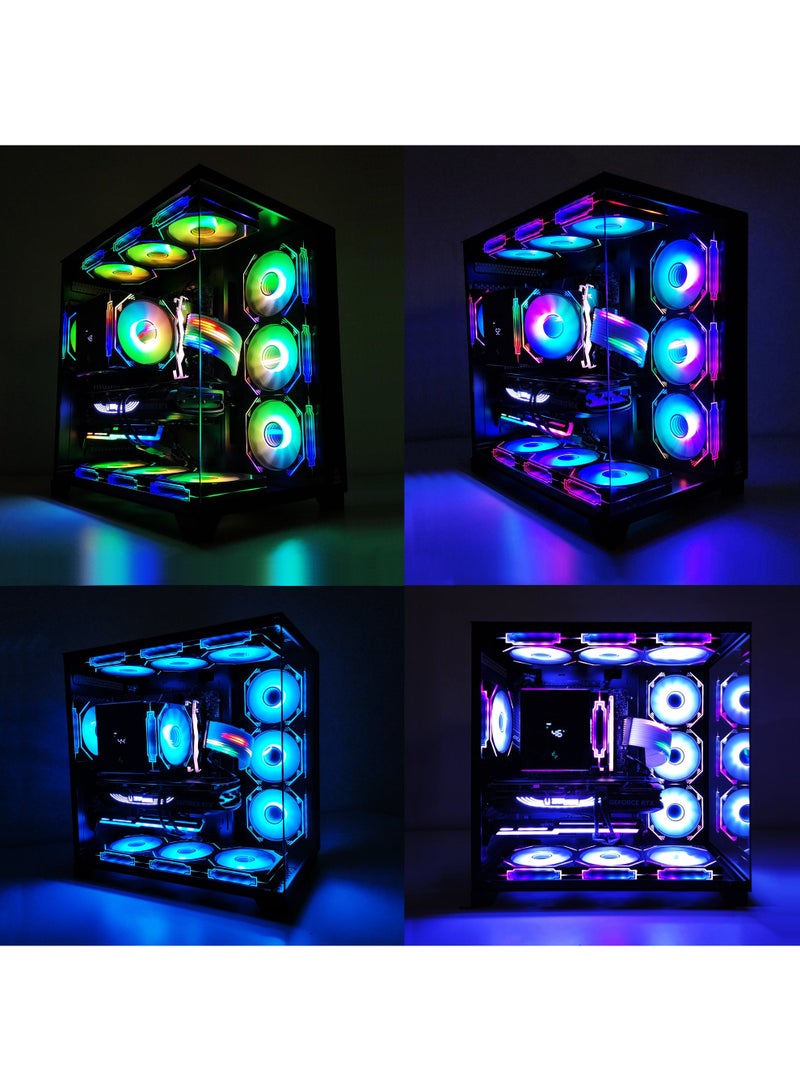 2 FAR ROBOTICS TX-200 - Intel Core i5-12400F | RTX 5050 | 16GB DDR4 | 1TB NVME M.2 SSD | Windows 11 pro | 1 Year Warranty | WIFI | Bluetooth | Lian Li Strimer Cable Extreme RGB Gaming PC [TX-201] Black - Image 3