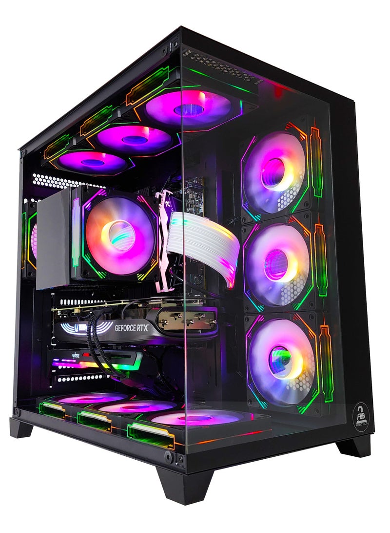 2 FAR ROBOTICS TX-200 - Intel Core i5-12400F | RTX 5050 | 16GB DDR4 | 1TB NVME M.2 SSD | Windows 11 pro | 1 Year Warranty | WIFI | Bluetooth | Lian Li Strimer Cable Extreme RGB Gaming PC [TX-201] Black - Image 2