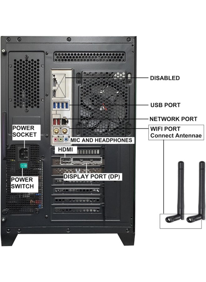 2 FAR ROBOTICS - i5-12400F, RTX 4060 Extreme RGB Gaming PC - 32GB DDR5, 1TB NVME M.2 SSD, Windows 11 pro, 1 Year Warranty (TX-301) - Image 1