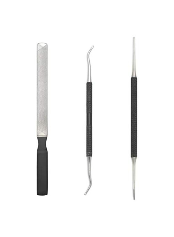 KLIPP Ingrown Toenail Tool Kit for Men and Women Ingrowing Toe Nail Lifter Rounded File and Metal Fingernail File for Manicure Pedicure Foot Care Heavy Duty Surgical Grade Steel - Image 3