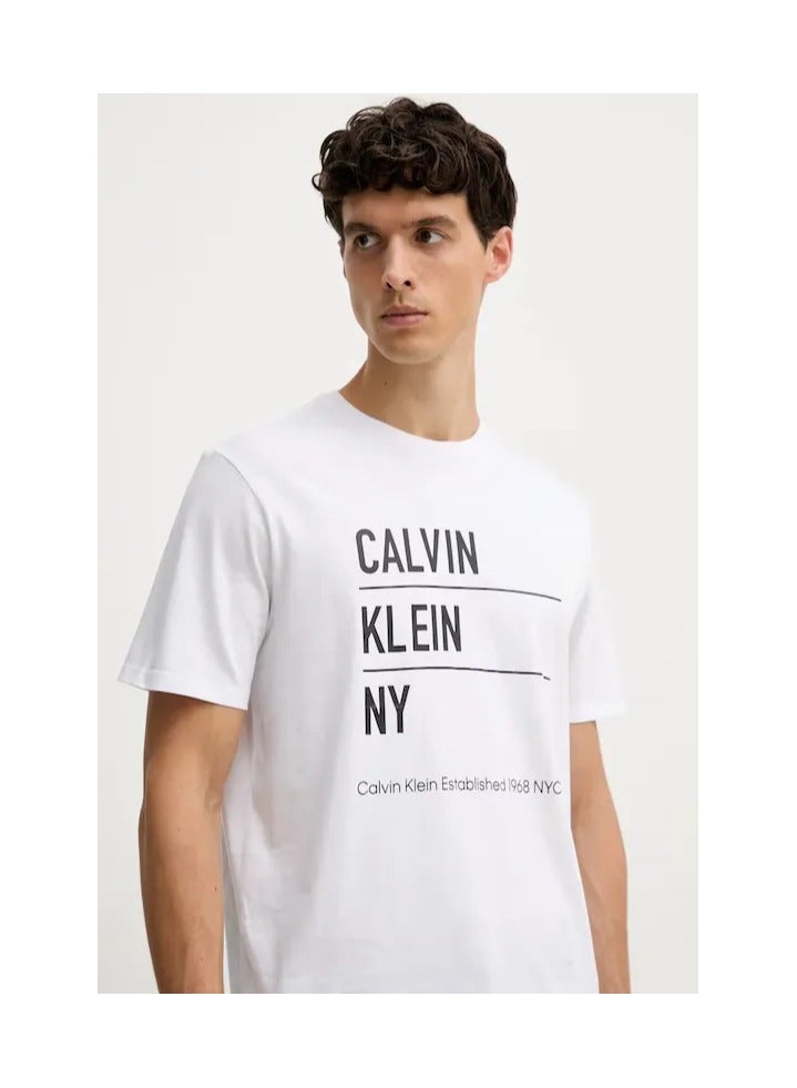 كالفن كلاين جينز تيشيرت بياقة دائرية برسومات - Image 1