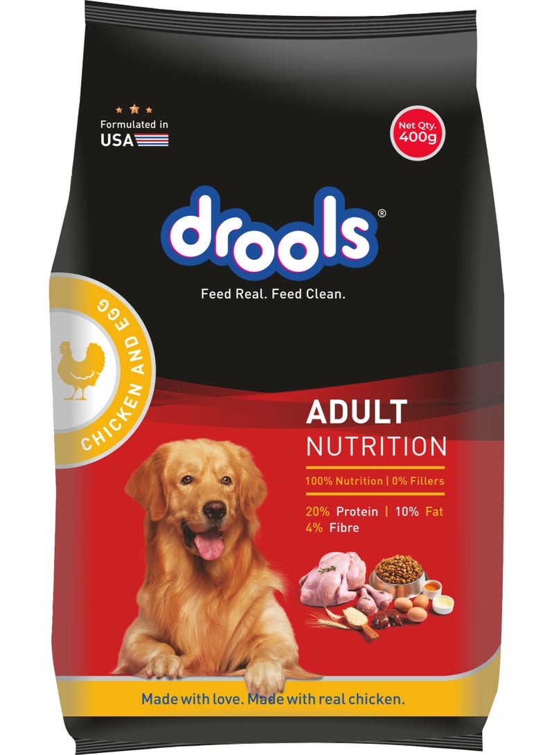 Drools Adult Dry Dog Food Chicken And Egg 400g - Image 1