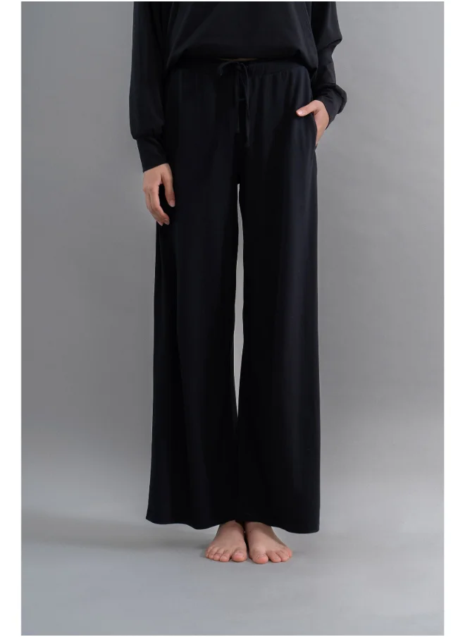 NeceSera LuxFlo Travel Black Flared Pajamas