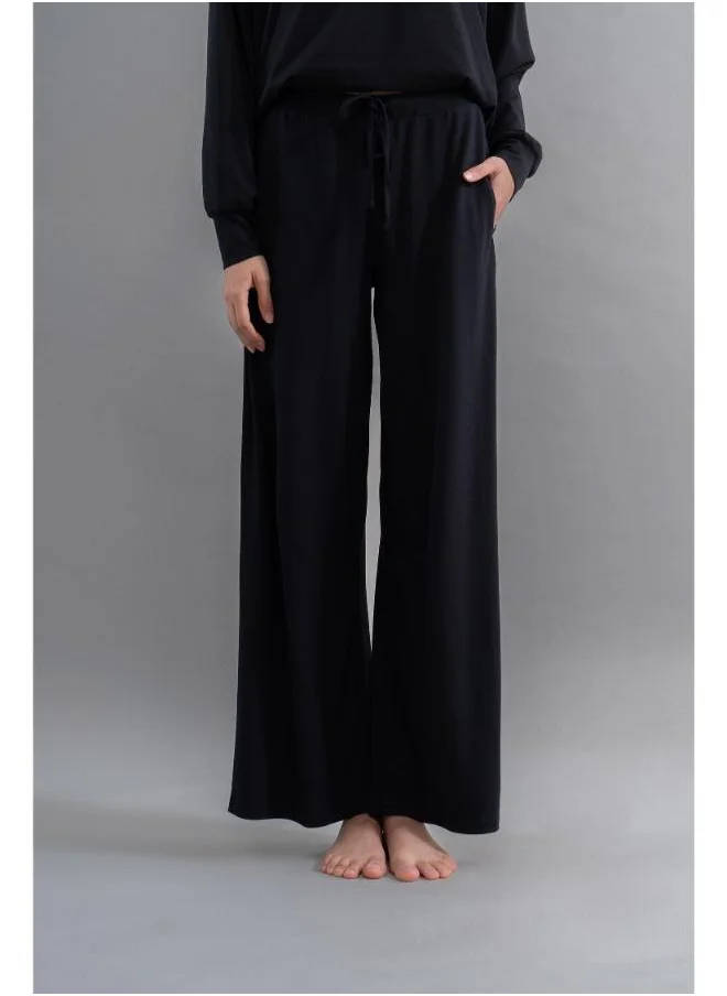 NeceSera LuxFlo Travel Black Flared Pajamas