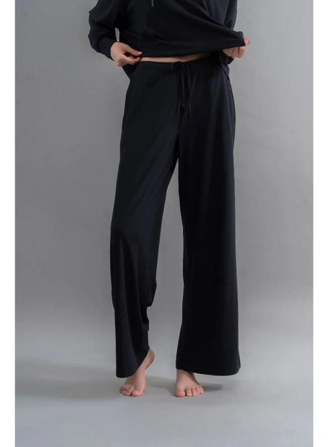 NeceSera Limited Edition Luxflo Travel Black Flared Pajamas