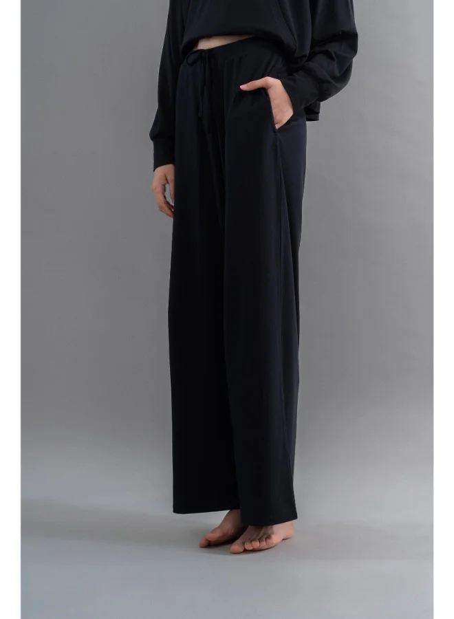 NeceSera Limited Edition Luxflo Travel Black Flared Pajamas