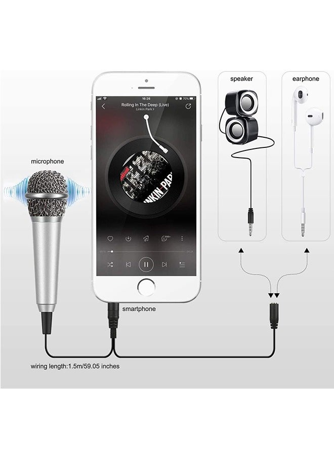 LENND - Mini Portable Vocal/Instrument Microphone For Mobile phone laptop Notebook Apple iPhone Sumsung Android With Holder Clip - Image 1