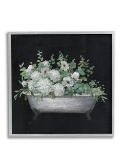 Stupell Industries Stupell Industries Vintage Clawed Bathtub Botanical White Flower Bouquet,Design by Nan  - Image 1