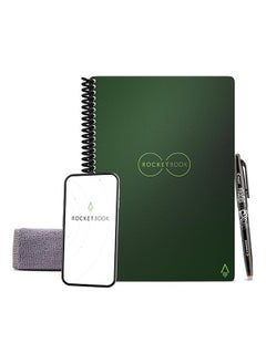 Rocketbook Smart Reusable Notebook | Eco-Friendly Dot-Grid with Green Cover | Includes Pilot Frixion Pen & Microfiber Cloth | Executive Size  - Image 1