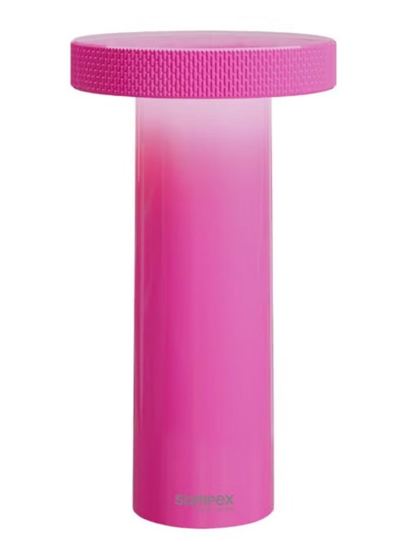 Sompex Volume Rechargeable Table Lamp | 3 light colours | Stepless dimmable | Dimmer memory function | Suitable for Indoor Use | Battery operated | Material: Plastic | 9 x 16 cm - Neon Pink - Image 1