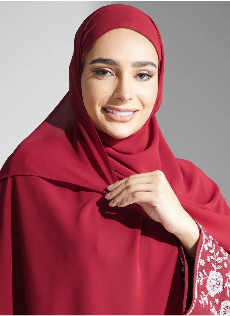 خزانة Embellished Sleeve Abaya With Sheila
