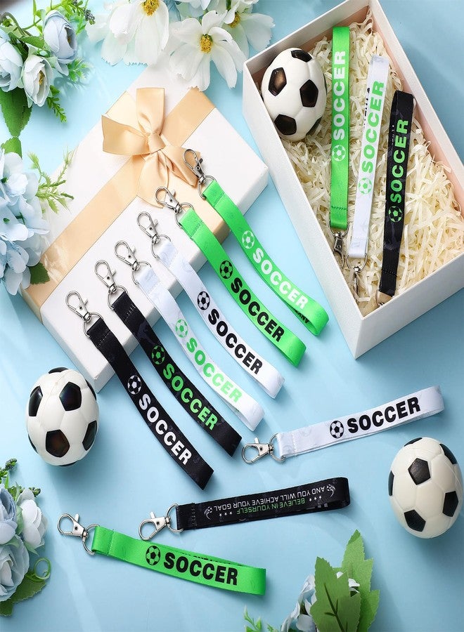 Nosiny 36 Pcs Soccer Keychains Team Gifts Bulk Inspirational Soccer Wristband Keychains with Motivational Quotes Sport Birthday Party Favors Gifts - Image 2