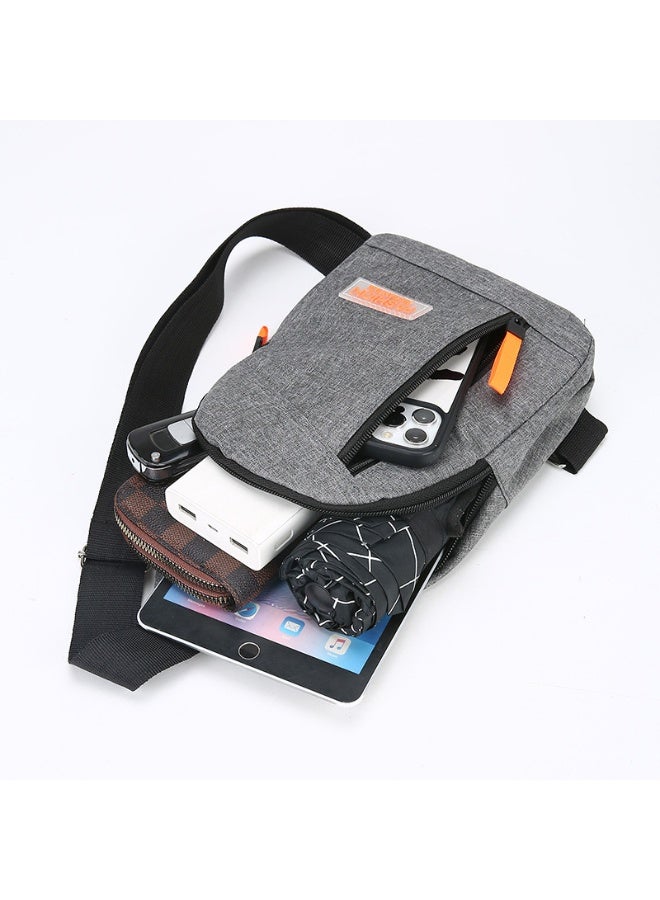 Weixer Men's and Women's Anti-Theft Crossbody Canvas Shoulder Bag, Sports Crossbody Anti-Theft Shoulder Bag, Waterproof Chest Bag Motorcycle Bag Crossbody Bag Shoulder Bag Backpack With Adjustable Shoulder Strap 30*6*17cm - Image 3