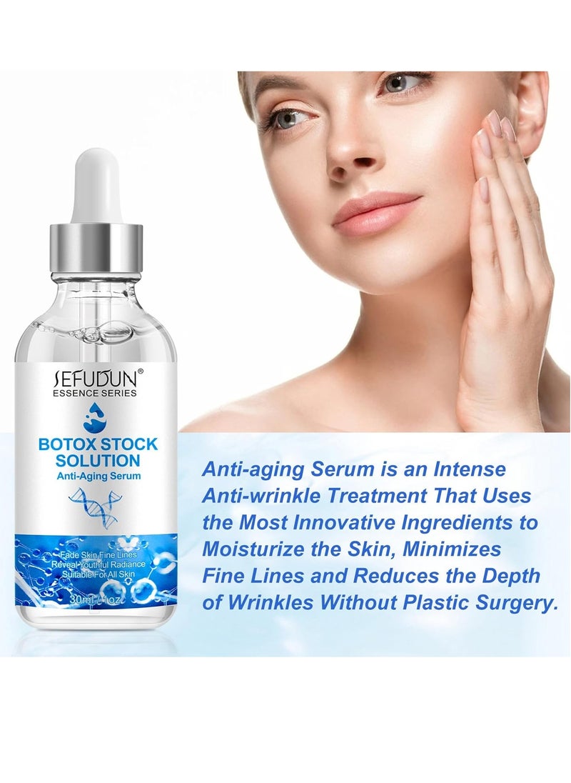 Sefudun Botox Stock Solution Facial Serum for Face Instant Face Tightening Botox Reduce Fine Lines Wrinkles Boost Skin Collagen Hydrate and Plump Skin Face Serum Botox Stock Anti Aging Serum 30ml  - Image 2
