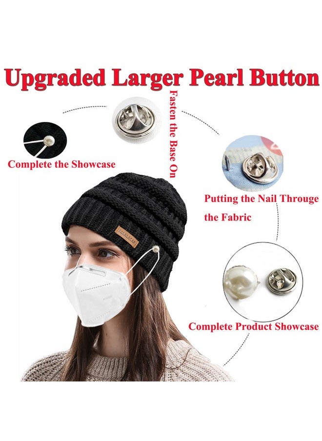 Bocianelli - Womens High Messy Bun Beanie Hat With Ponytail Hole, Winter Warm Trendy Knit Ski Skull Cap - Image 1
