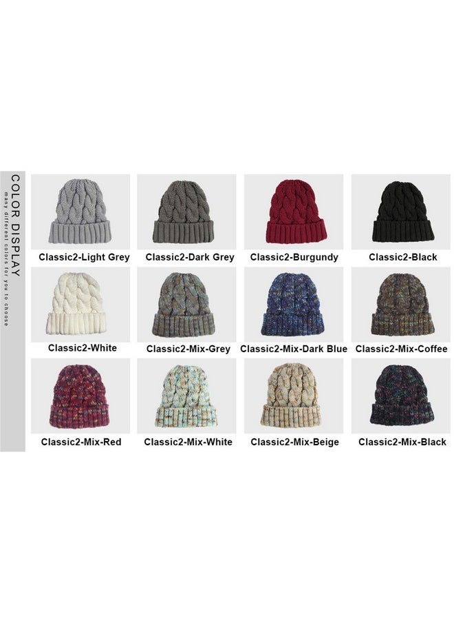 Bocianelli - Womens High Messy Bun Beanie Hat With Ponytail Hole, Winter Warm Trendy Knit Ski Skull Cap - Image 1