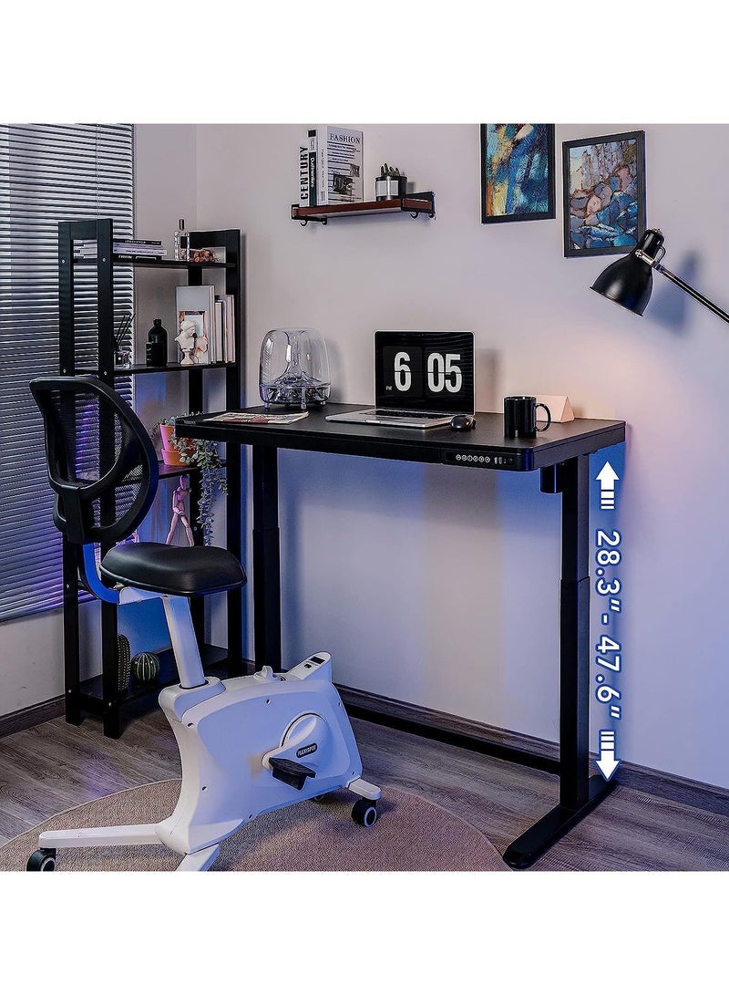 Mahmayi Modern Height Adjustable Electric Standing Desk with USB Charge Home, Office and Living Room Computer Workstation Desk - Black - Image 2