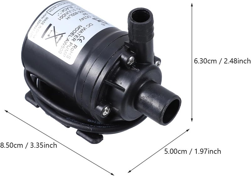 Quiet Brushless Water Pump Dc24v Stainless Steel Shaft Silent Submersible Booster Pump for Aquarium and Shower Circulation Systems - Image 2