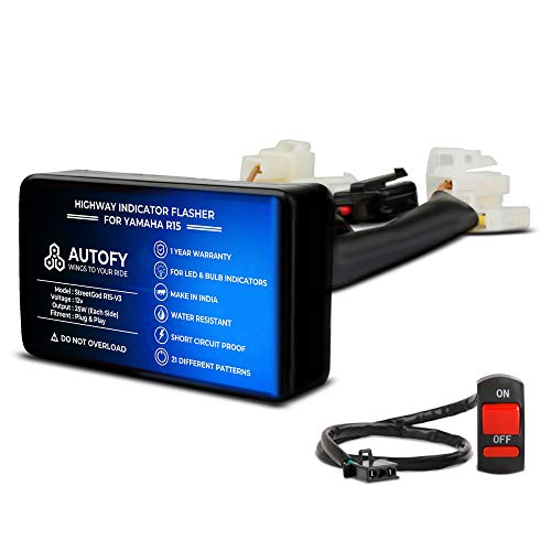 Autofy 1 YEAR WARRANTY StreetGod Plug and Play Highway Indicator Flasher Relay For Yamaha R15 V3 (LED & Bulb Indicators) - Image 1