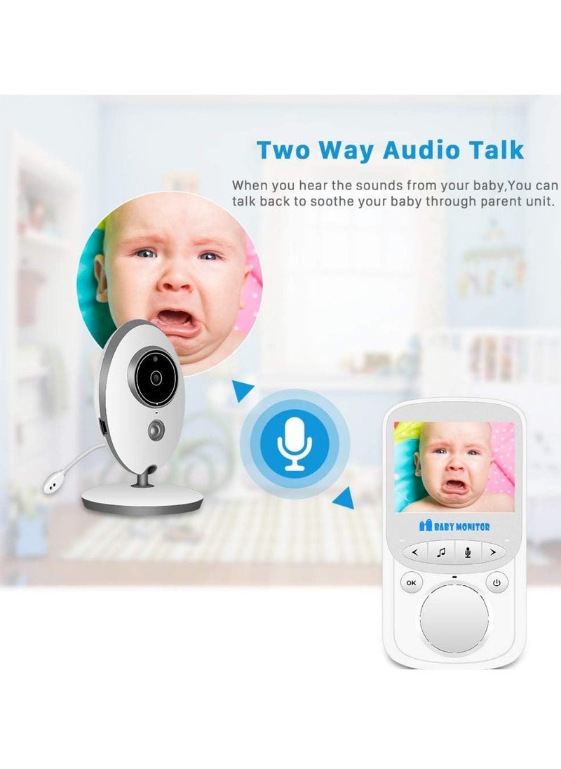Gonice - 2.4 inch VB605 Baby Monitor with Two-Way Audio Smart Night Vision Baby Camera with Temperature Mointoring & Feeding Time Reminder - Image 1