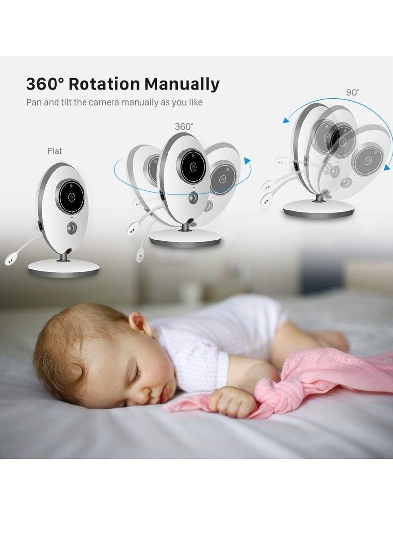 Gonice - 2.4 inch VB605 Baby Monitor with Two-Way Audio Smart Night Vision Baby Camera with Temperature Mointoring & Feeding Time Reminder - Image 1