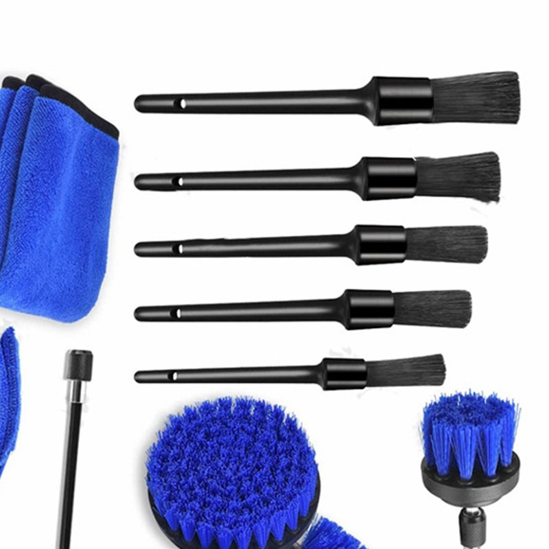 Drill Powered Car Detailing Brush Kit 6 Sizes Soft Anti-Shedding Bristles - Quick Cleaning Drill Brush Set for Car Interior Wheels Vents Dashboard - Image 3