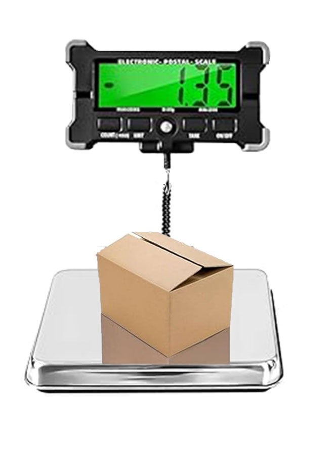 Generic Postal Scale,Laundry Scale,with Durable Stainless Steel Large Platform 0.05kg Precision Integrated with LCD Backlight Display Shipping Scales with Auto off/Data Hold/Tare/Count  - Image 1
