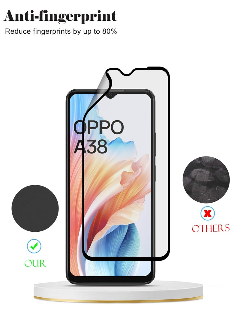 Techie فيلم واقي شاشة سيراميك غير لامع 9D لهاتف Oppo A38 – ملمس ناعم مضاد للبصمات خالٍ من الفقاعات - Image 2