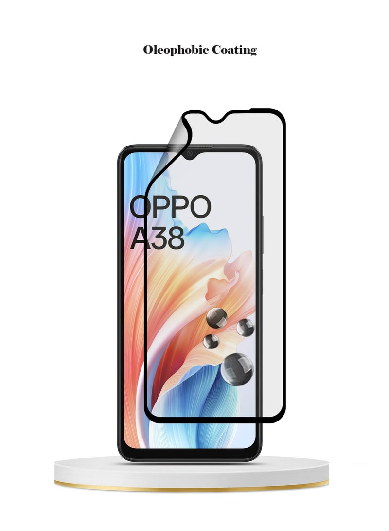 Techie فيلم واقي شاشة سيراميك غير لامع 9D لهاتف Oppo A38 – ملمس ناعم مضاد للبصمات خالٍ من الفقاعات - Image 3