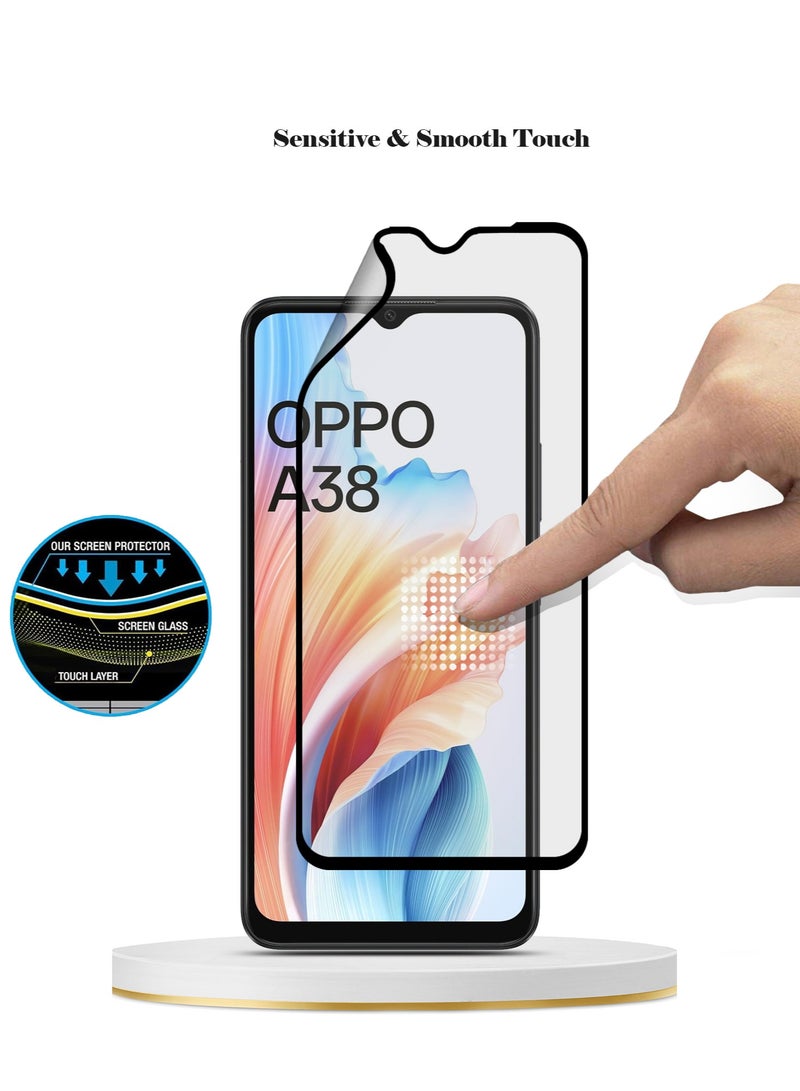 Techie فيلم واقي شاشة سيراميك غير لامع 9D لهاتف Oppo A38 – ملمس ناعم مضاد للبصمات خالٍ من الفقاعات - Image 5
